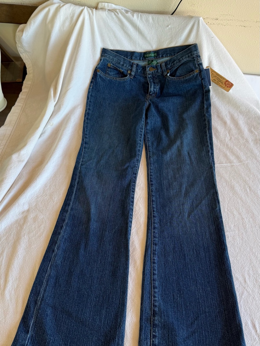 Classic Ralph Lauren Women’s Dark Blue Flared Jeans